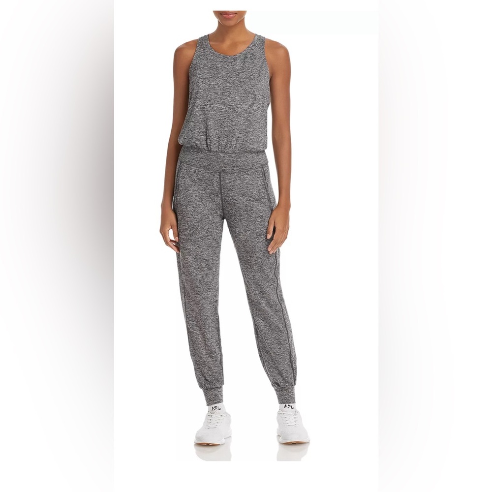 Sweaty Betty Gary Racerback Jumpsuit Black Marble (Size M)